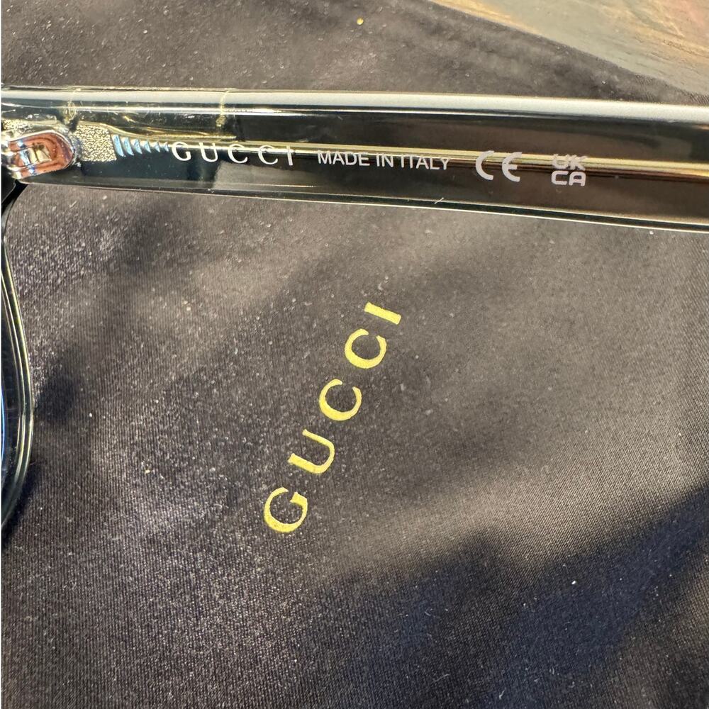 GUCCI Rectangle Wayfarer Red‎ & Green Logo Sunglasses - Picture 8 of 10